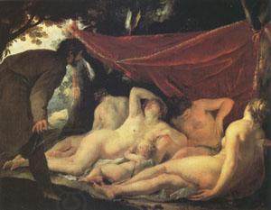 BLANCHARD, Jacques Venus and the Graces Surprised by a Mortal (mk05) oil painting picture